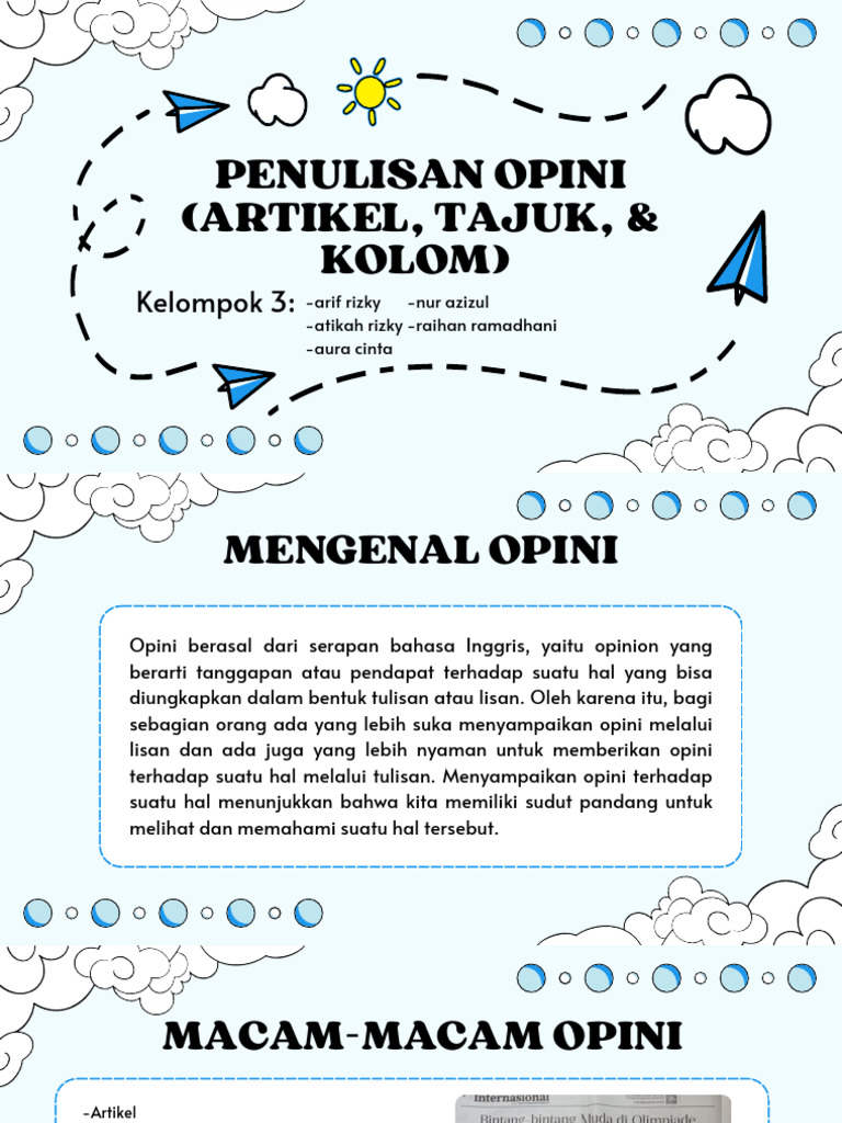Jenis-Jenis Penulisan Opini | PDF