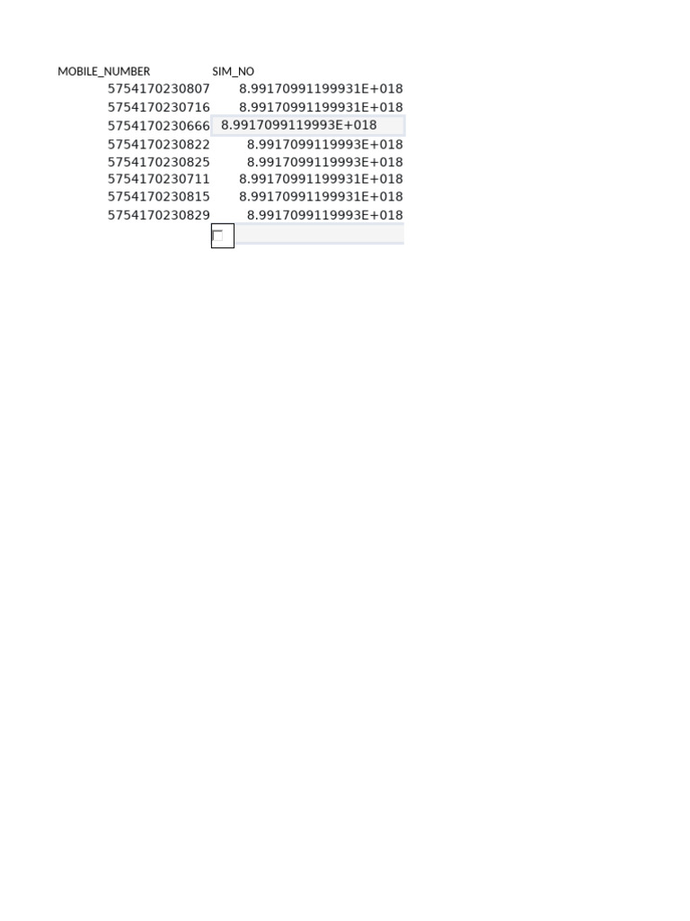 Mobile - Number Sim - No | PDF