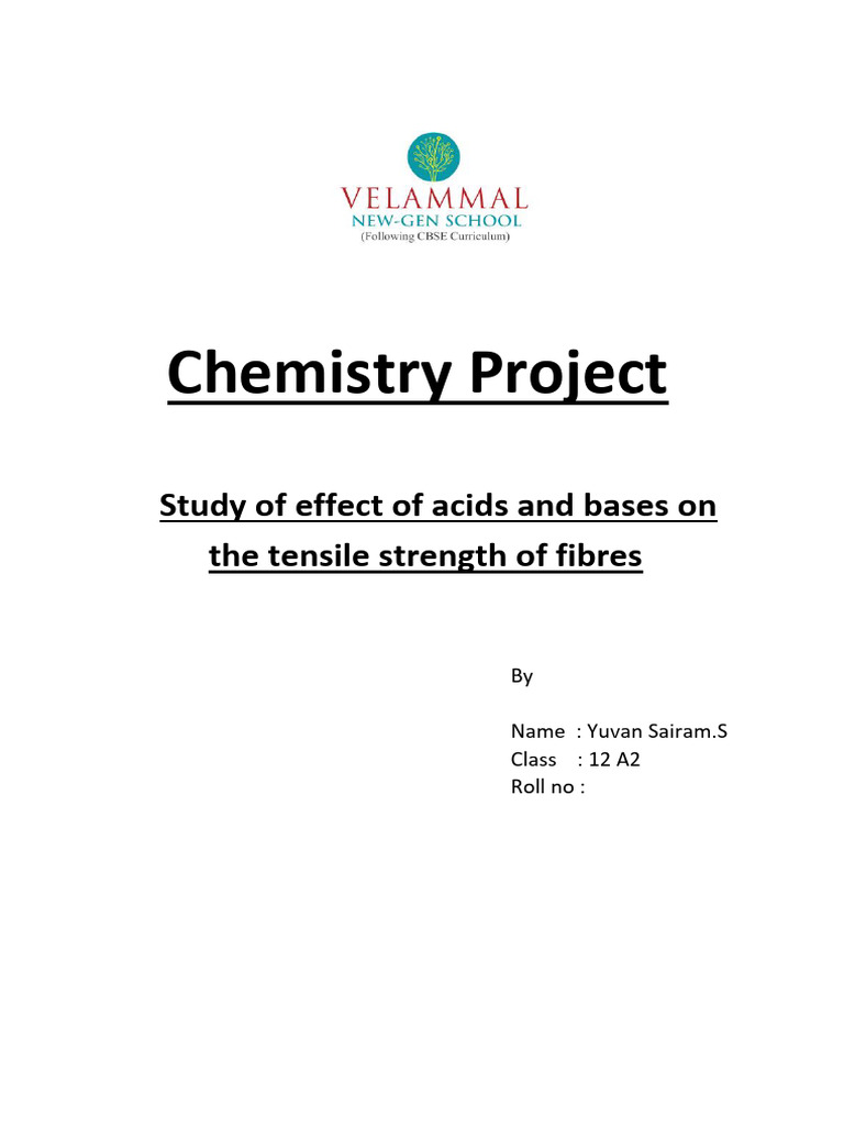 Effects of Acids and Bases on Fibre Strength | PDF | Nylon | Wool