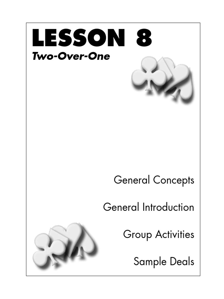 Two-Over-One Bidding Basics Guide | PDF | Playing Cards | Contract Bridge