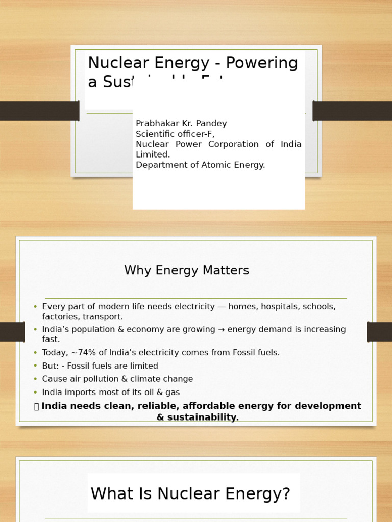 Nuclear Energy: Clean Power for India | PDF | Nuclear Power ...