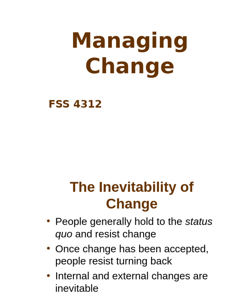 Lecture 16 - Change Management | PDF | Change Management | Autonomy