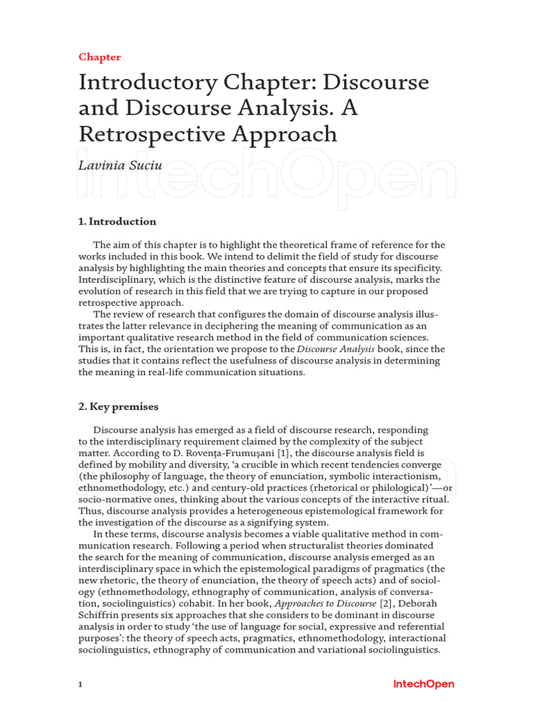 Introductory Chapter Discourse and Disco | PDF | Discourse | Communication