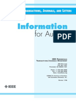 IEEE Transactions Journals and Letters. Information for Authors