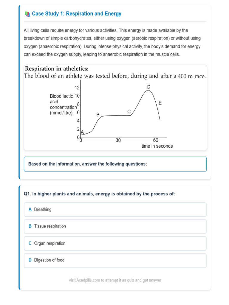 Class 10 Science Case-Based Questions | PDF | Blood Pressure | Cellular ...