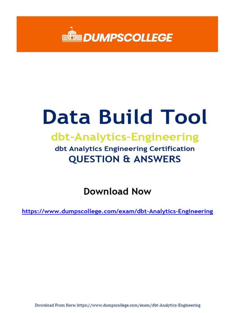 DBT Analytics Engineering Exam Guide | PDF | Information Science ...