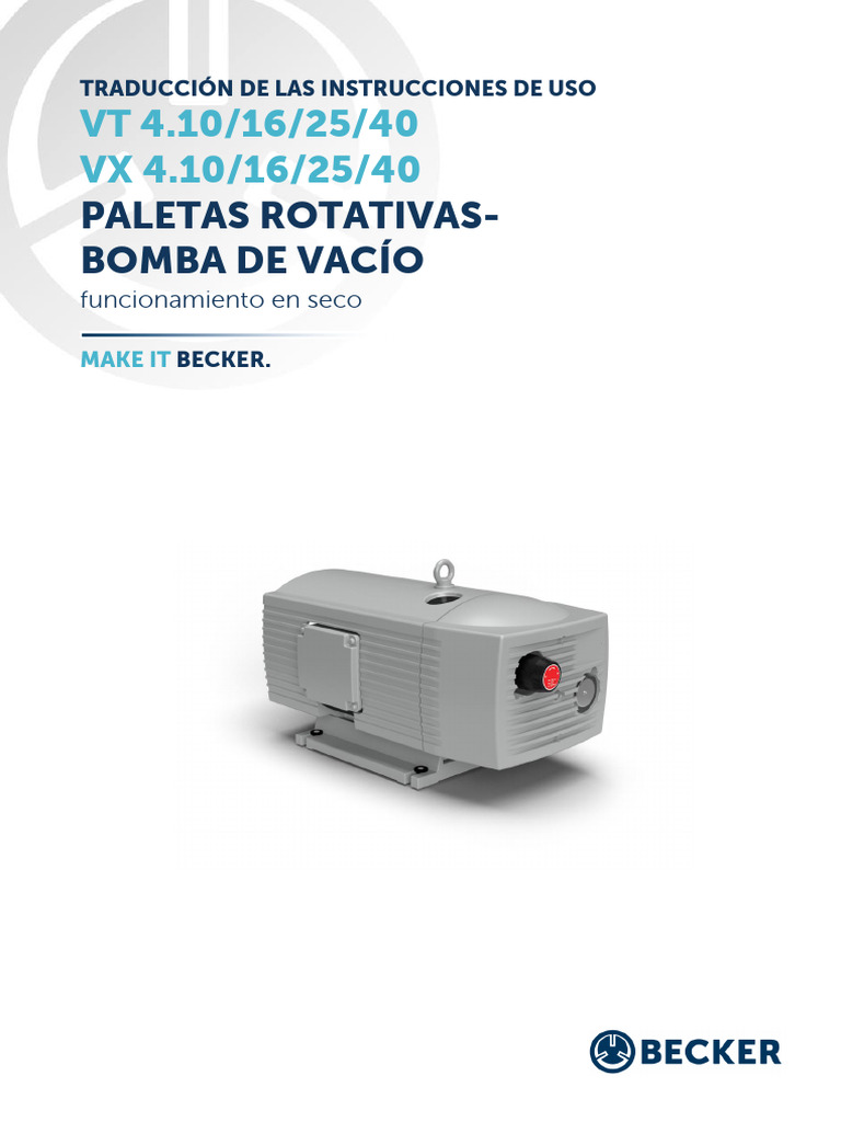 Manual de Instrucciones VT 4.25 | PDF | Bomba | Seguridad y salud ...
