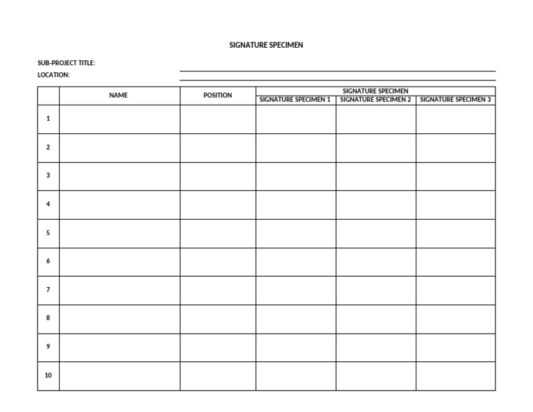 Specimen | PDF