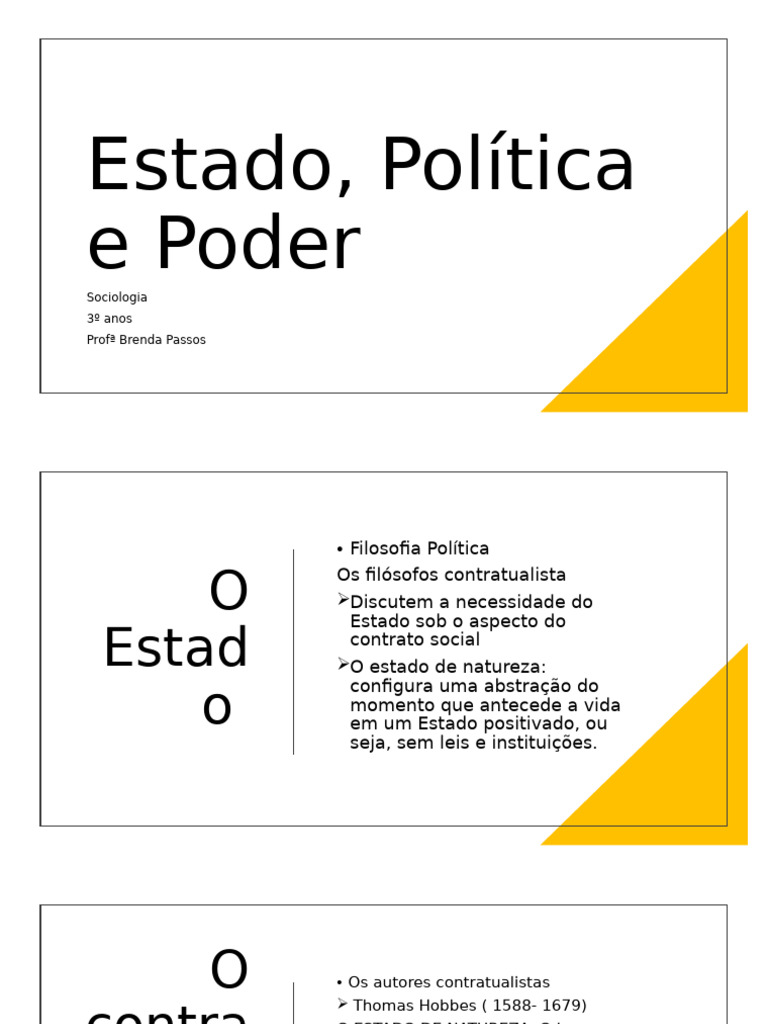 Estado, Política e Poder - EDITADO 3º Anos - CEM01 - Sociologia (Salvo ...