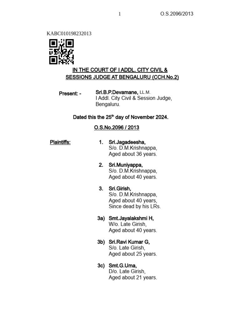 OS 2096 2013 Judgement | PDF | Lawsuit | Common Law