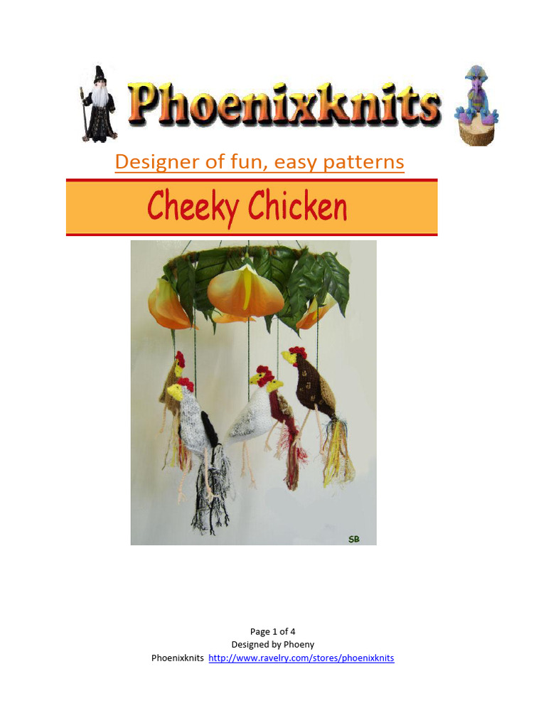 Cheeky Chicken | PDF | Knitting | Crochet