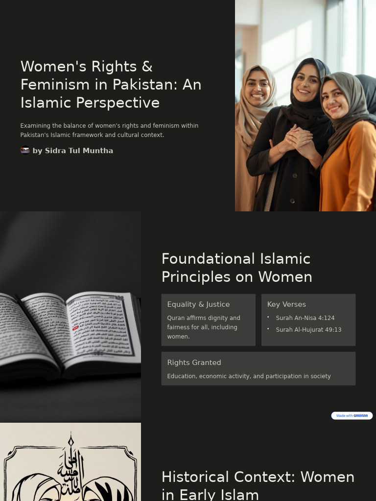 Women's Rights in Pakistan: An Islamic View | PDF | Pakistan | Gender ...
