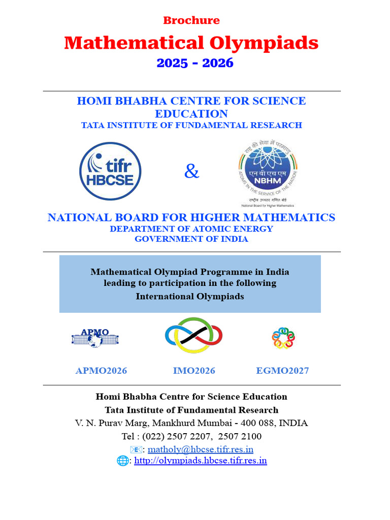 Mathematical Olympiad 2025-2026 Overview | PDF | Number Theory | Geometry