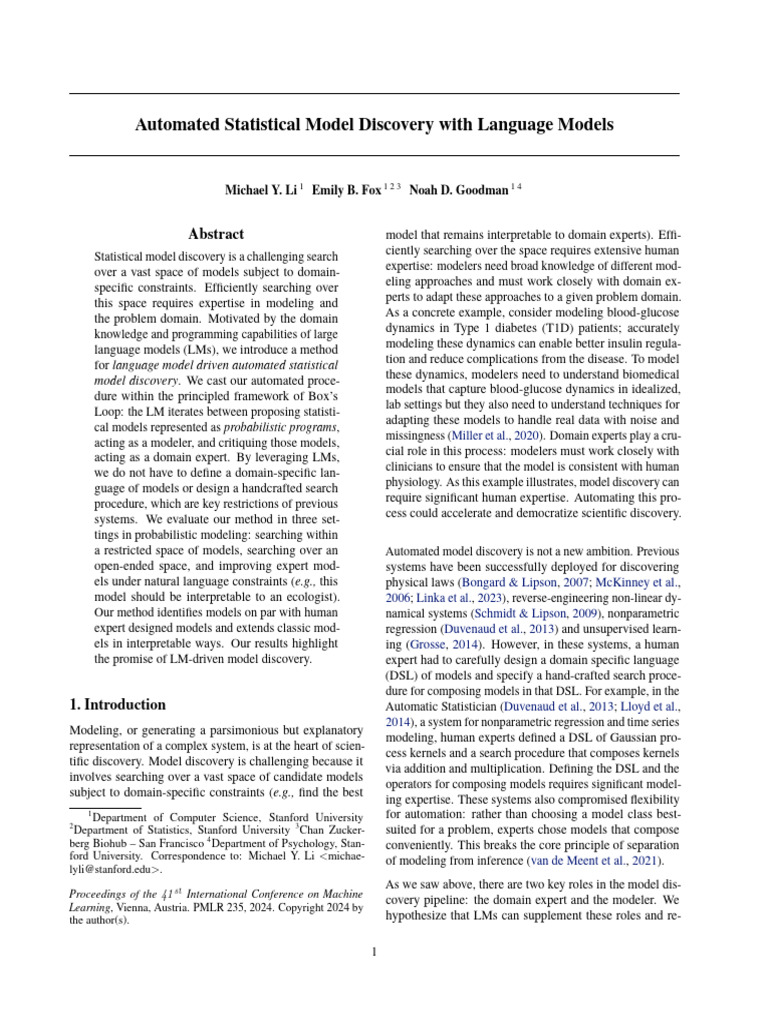 Automated Statistical Model Discovery | PDF | Expert | Standard Deviation