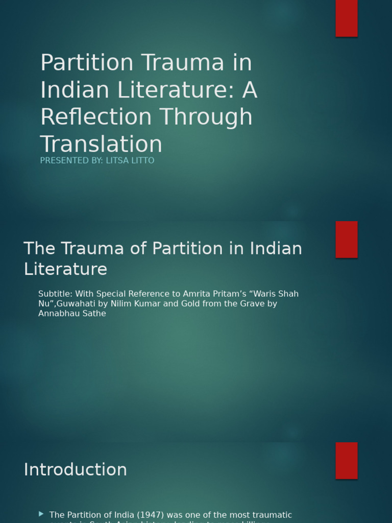 Partition Trauma in Indian Literature | PDF