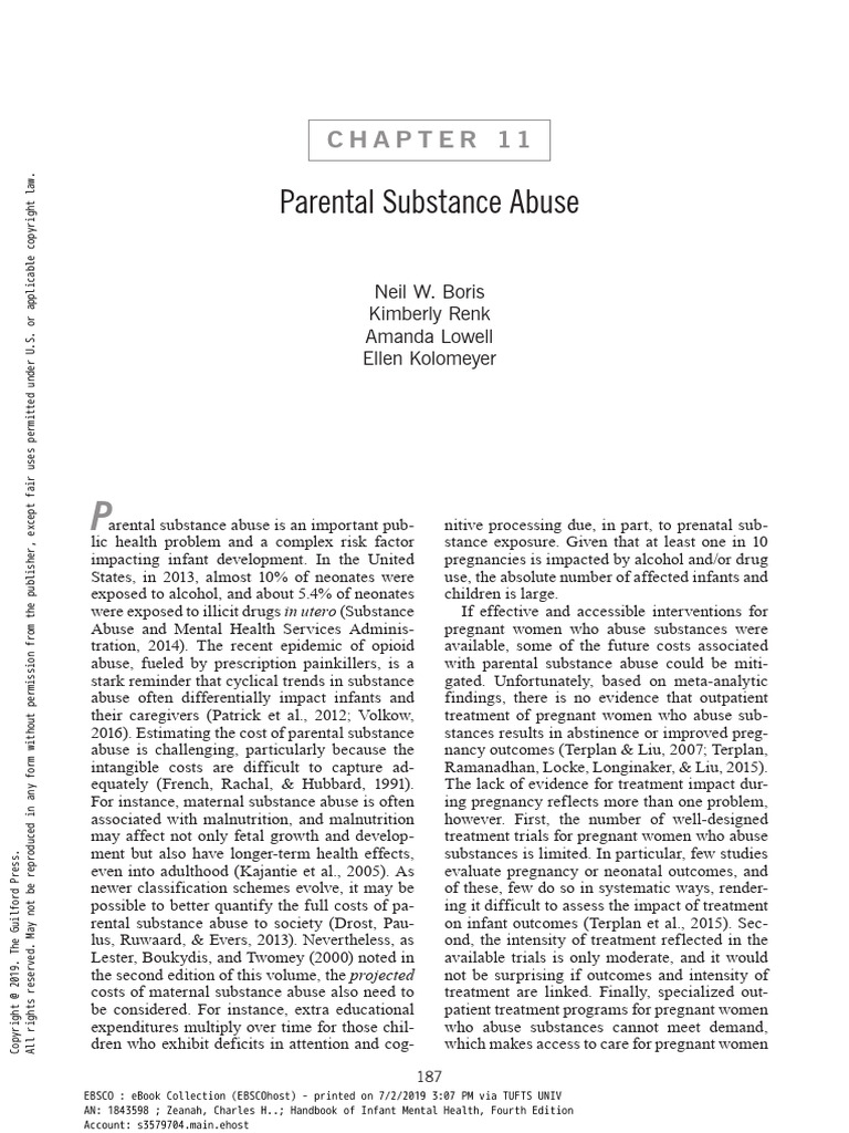 Chapter 11 Parental Substance Abuse | PDF | Prenatal Development | Fetus