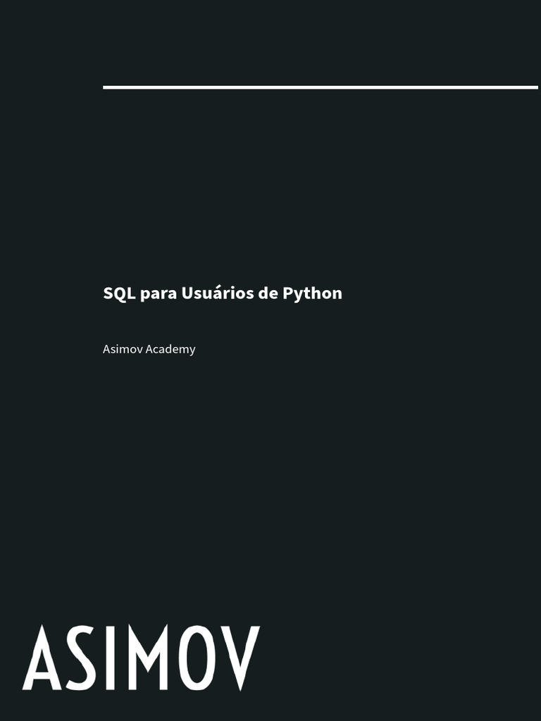 SQL para Python: Guia Prático e Eficaz | PDF | SQL | Informática