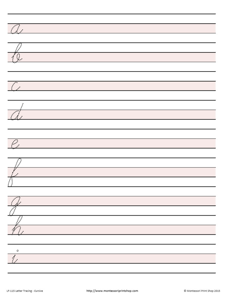 A B C D e G H I: LF-115 Letter Tracing - Cursive | PDF | Calligraphy ...