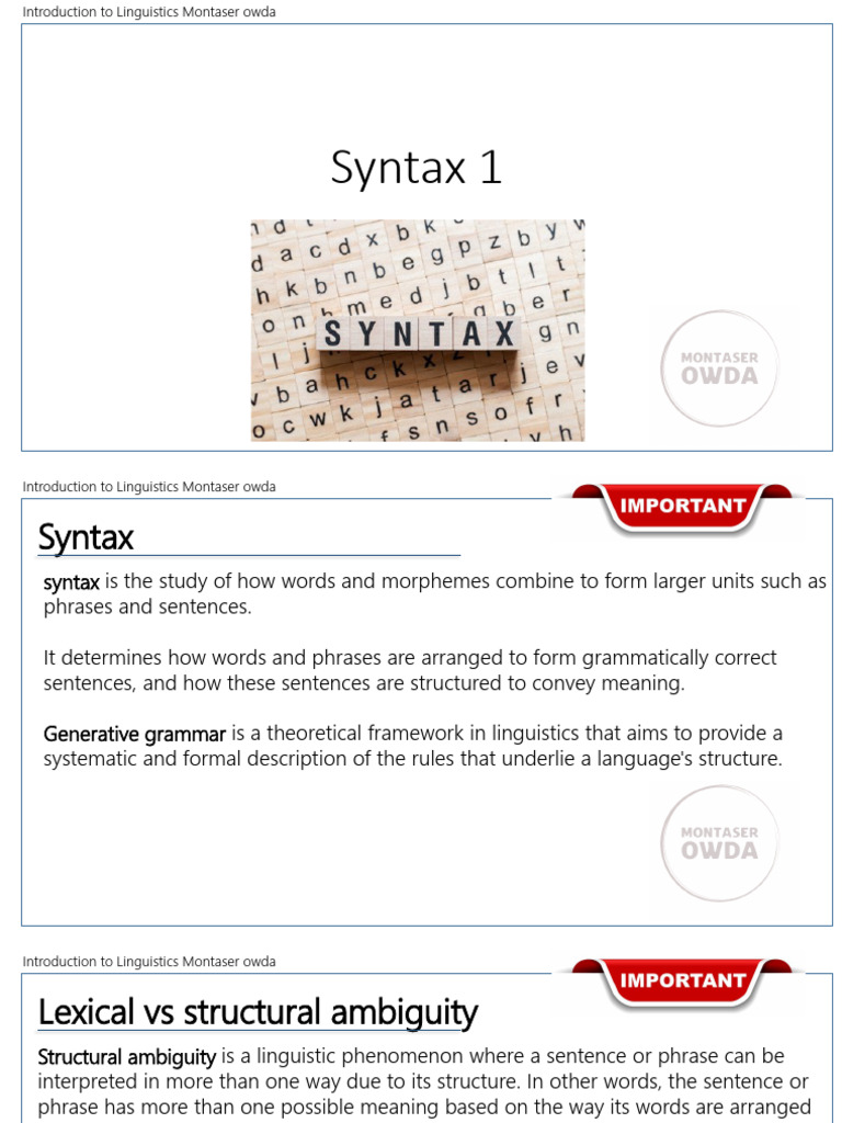 Syntax | PDF