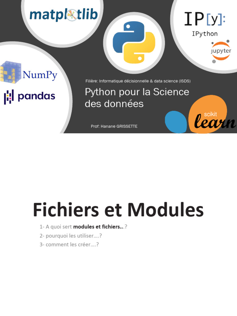 Fichiers et Modules en Python | PDF | Expression régulière | Fichier ...