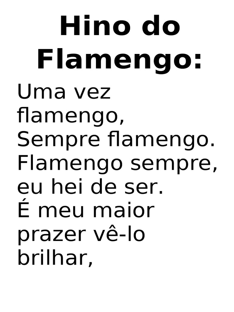 Hino Do Flamengo | PDF
