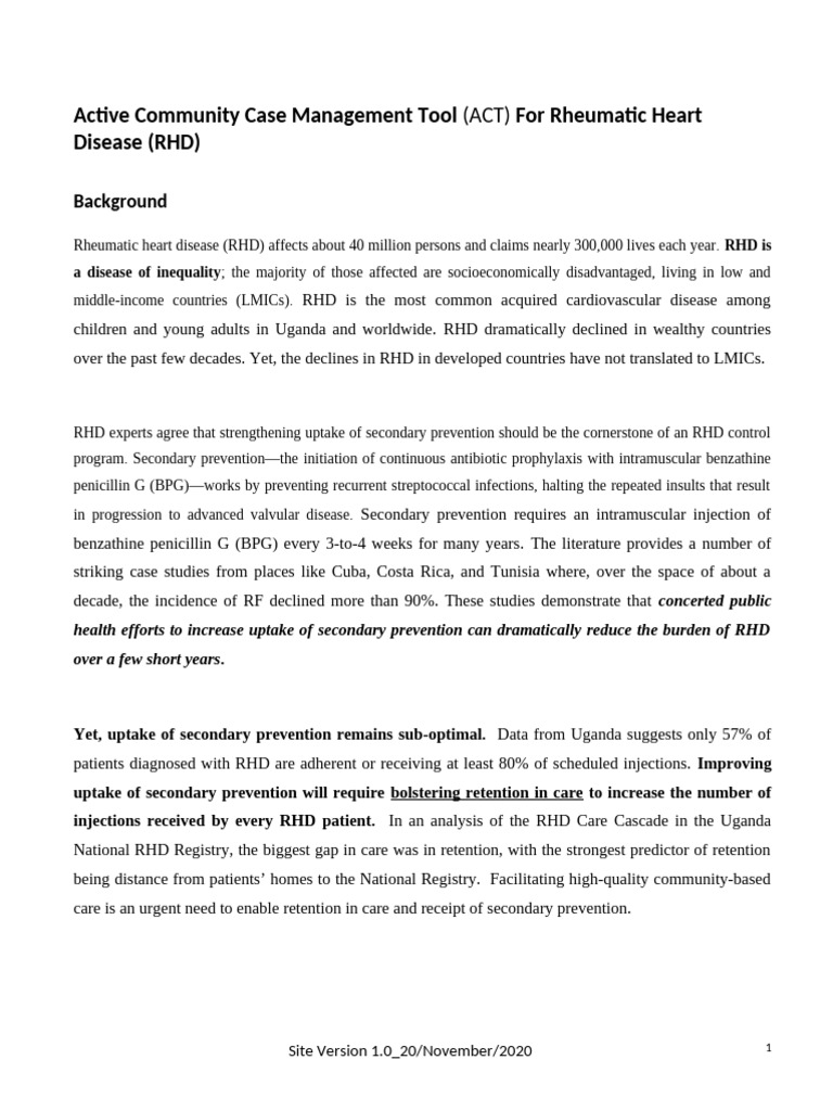 Community Case Management for RHD | PDF | Preventive Healthcare | Cloud ...