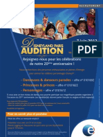 DisneyLand Paris - Recrutement Nice-Auditions 7 Juin 2012