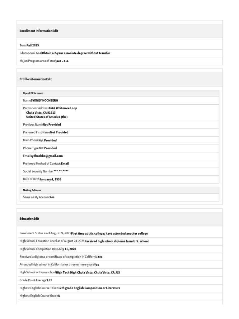California High School Education Profile | PDF