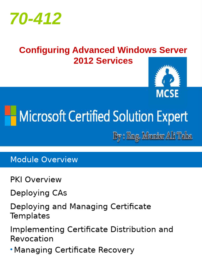 Configuring Advanced Windows Server PKI | PDF | Public Key Certificate ...