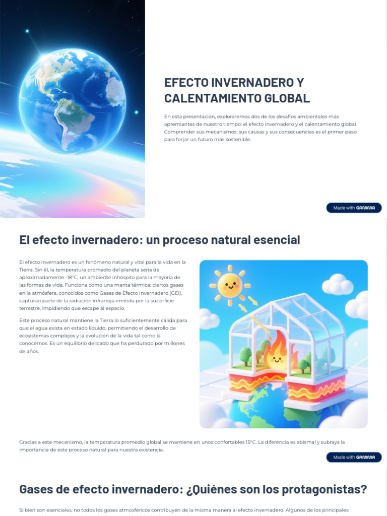 Efecto Invernadero y Calentamiento Global | PDF | Gases de efecto ...