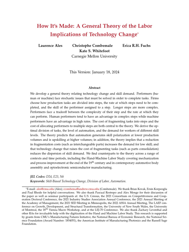 How It's Made A General Theory of The Labor | PDF | Automation | Labour ...