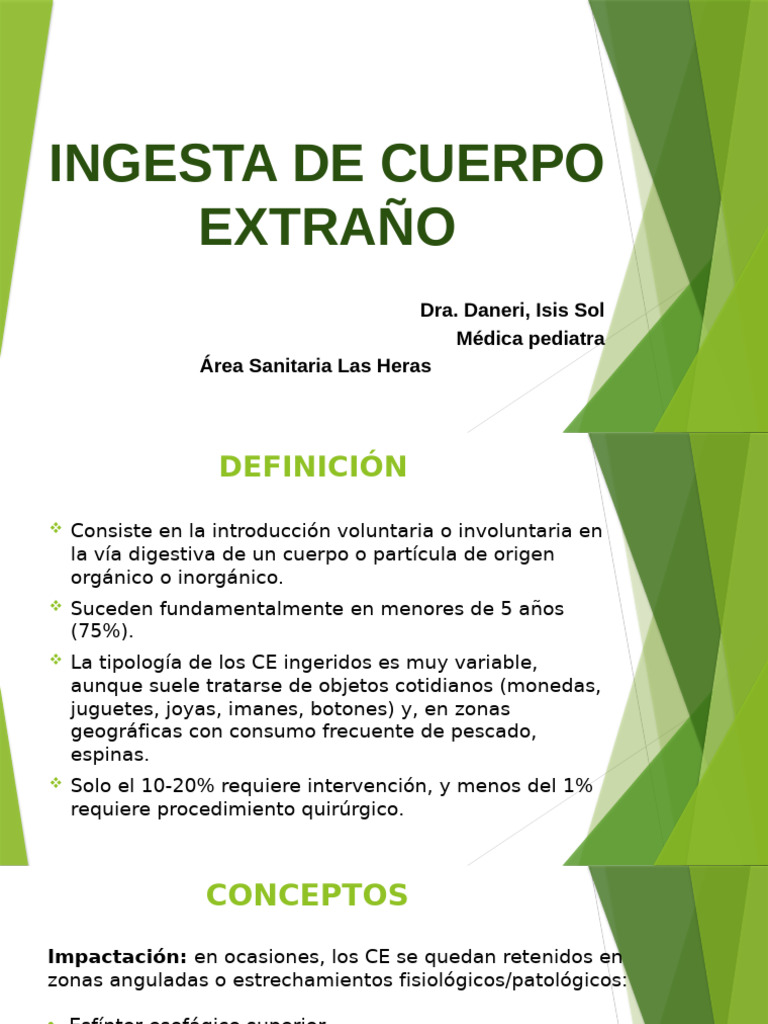Ingesta de Cuerpo Extraño en Niños | PDF | Abdomen | Especialidades Medicas