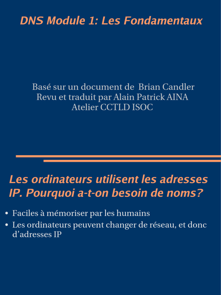 Fondamentaux du DNS et son fonctionnement | PDF | Système de noms de ...