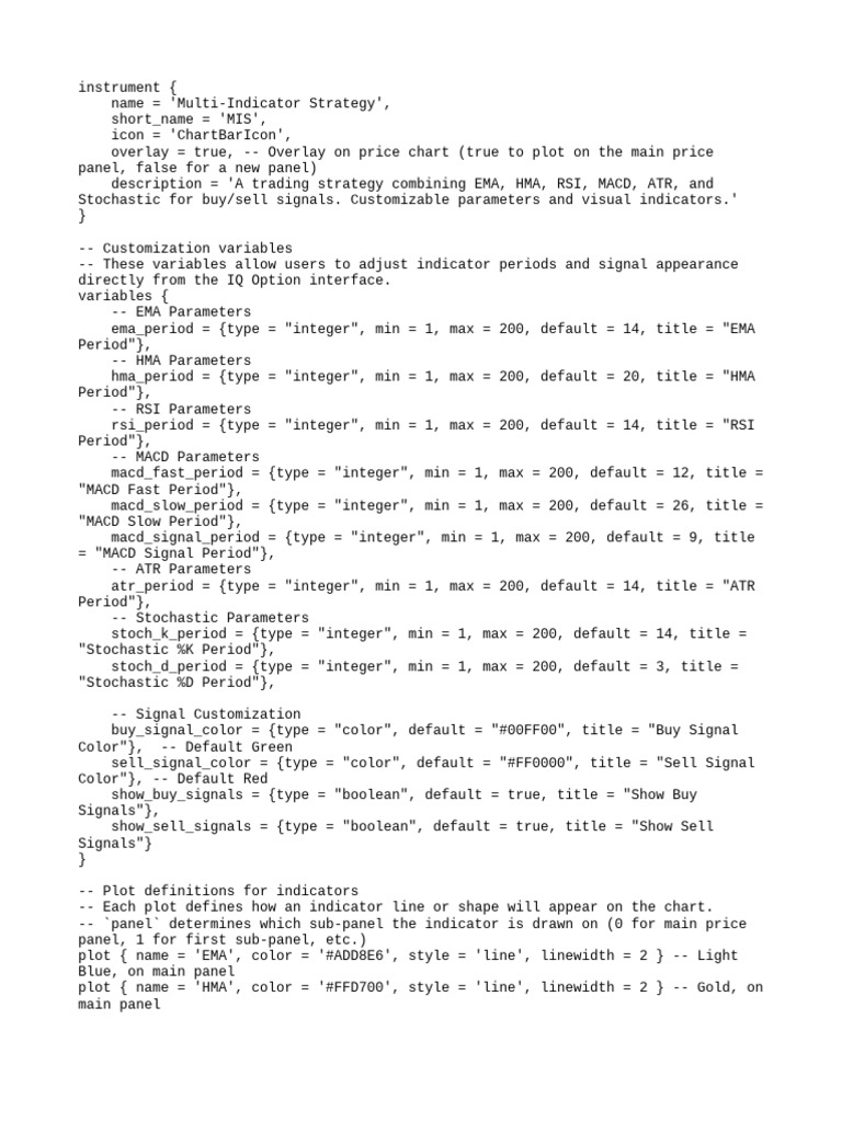 Multi-Indicator Trading Strategy Guide | PDF | Function (Mathematics ...