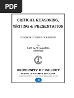 Critical Reasoning Writing Presentation