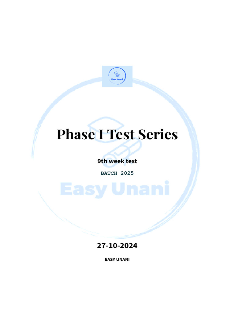 9th Week Test 27 - 10 - 2024 | PDF