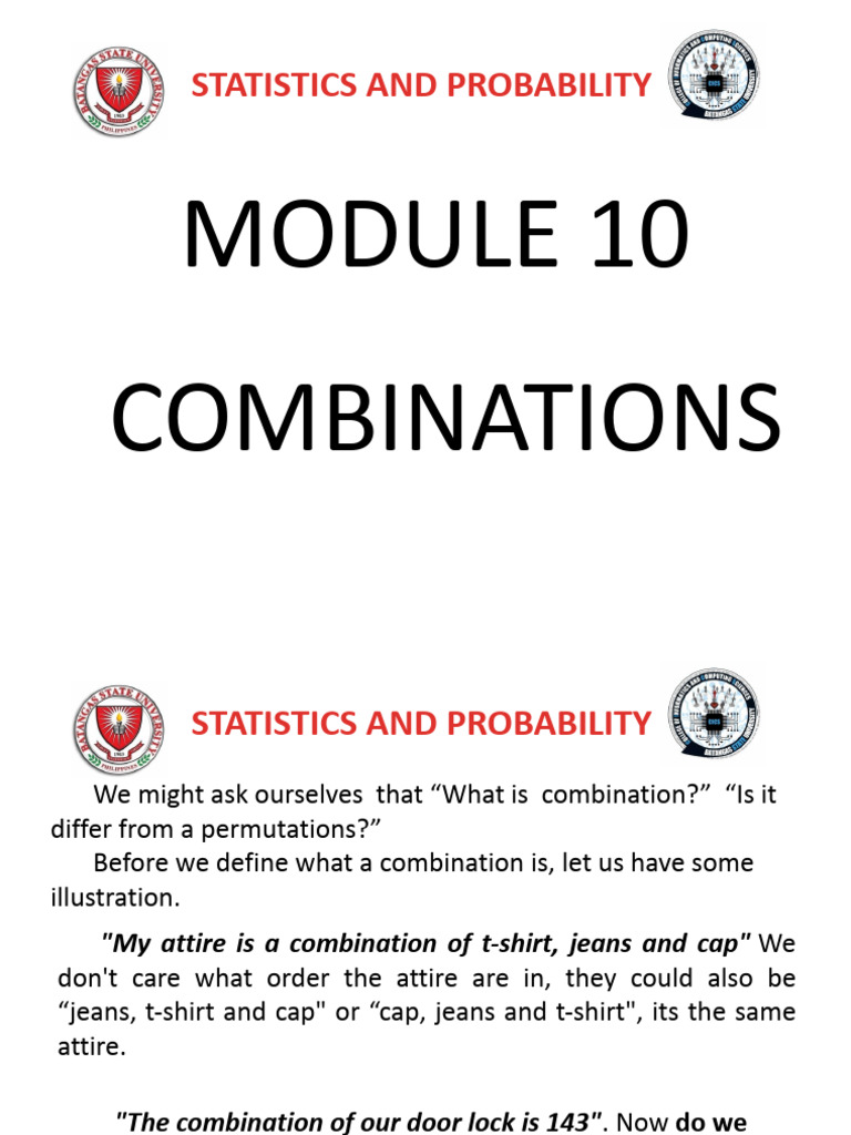 Understanding Combinations in Statistics | PDF | Mathematical Objects ...
