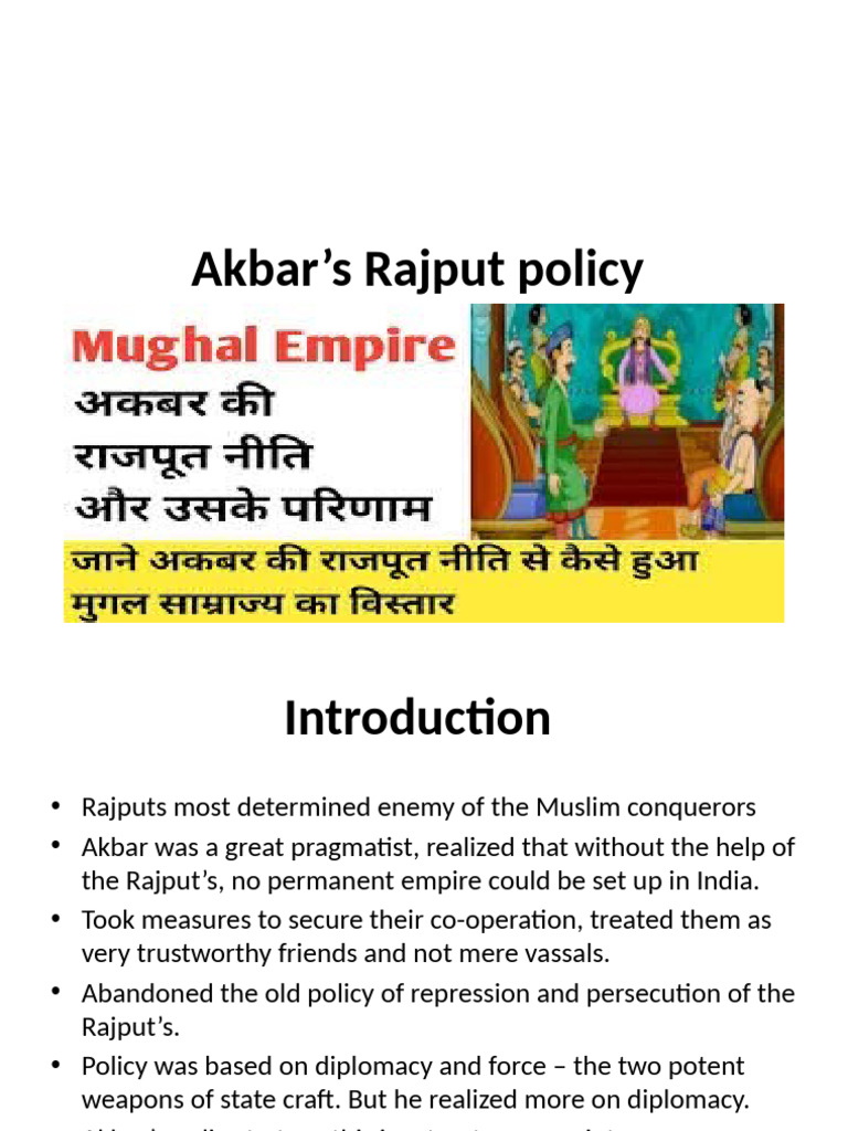 Akbar's Rajput Policy | PDF