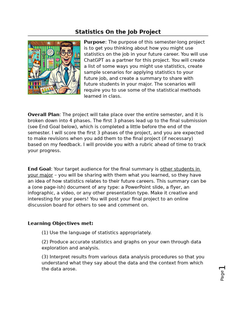 Statistics On The Job Project Phase 2 | PDF | Statistics | Learning