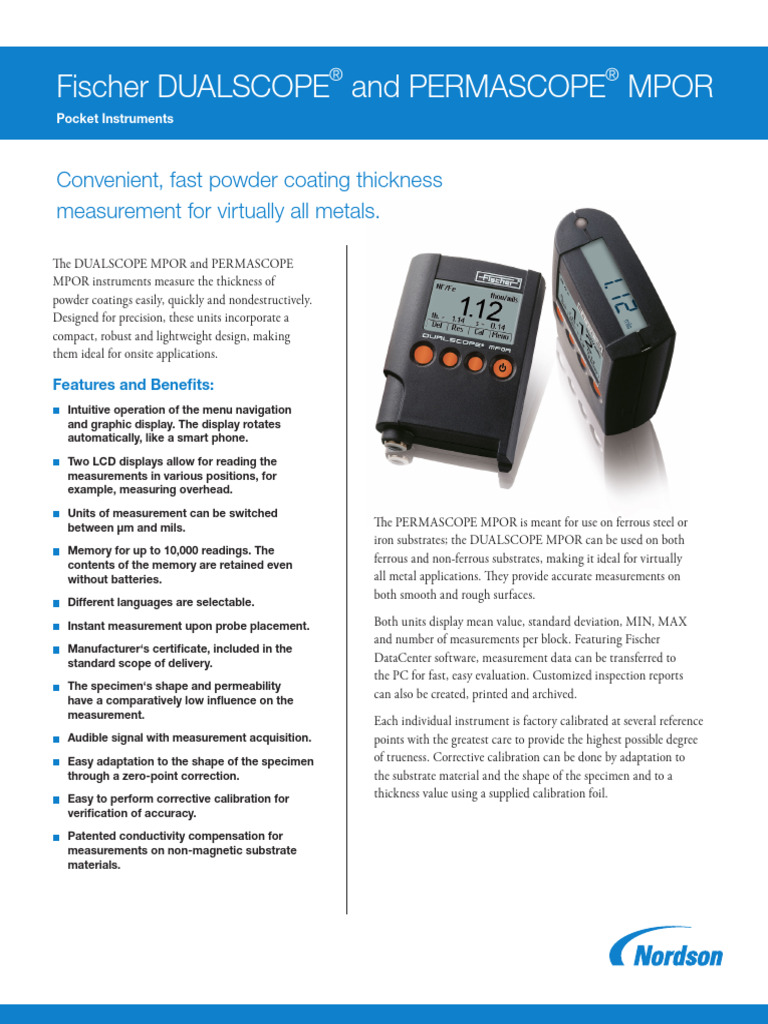 Powder Coating Thickness Measurement Tools | PDF | Calibration ...
