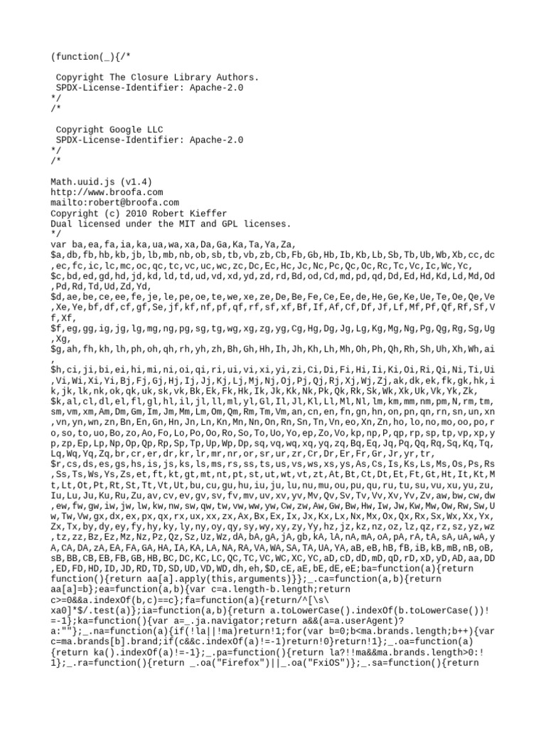 Math.uuid.js Library Overview | PDF