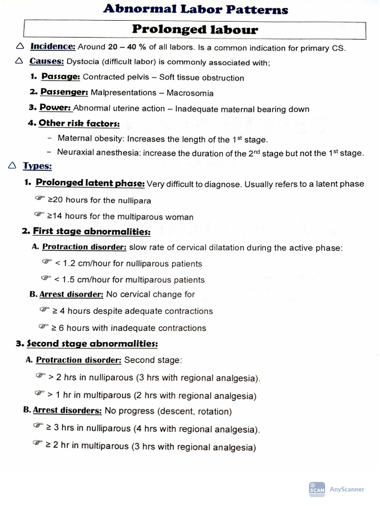 Abnormal Labor Pattern | PDF
