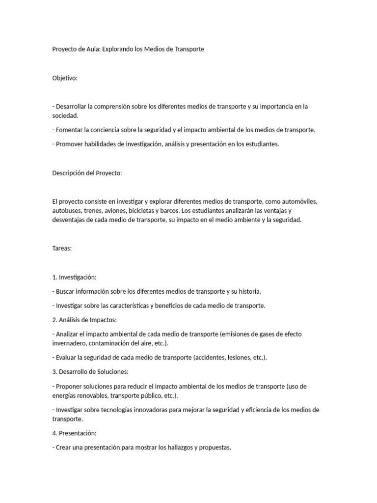 Impacto Ambiental en Transporte | PDF