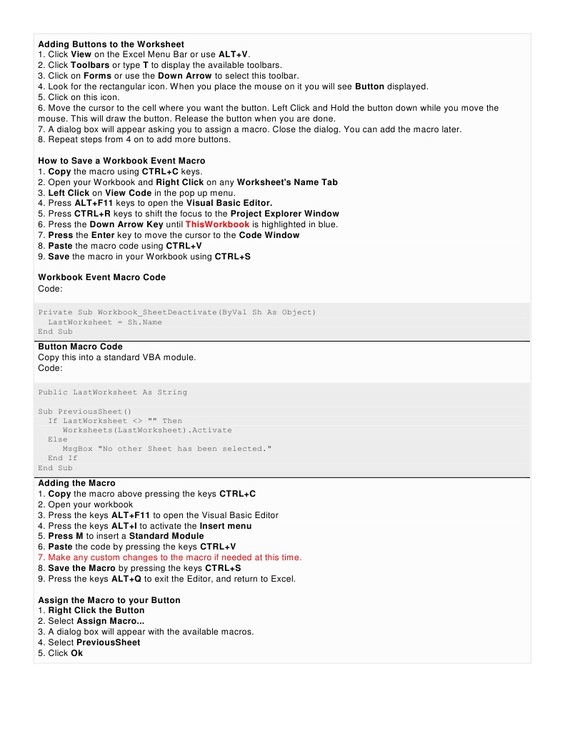 Adding Buttons To The Worksheet | PDF | Computers