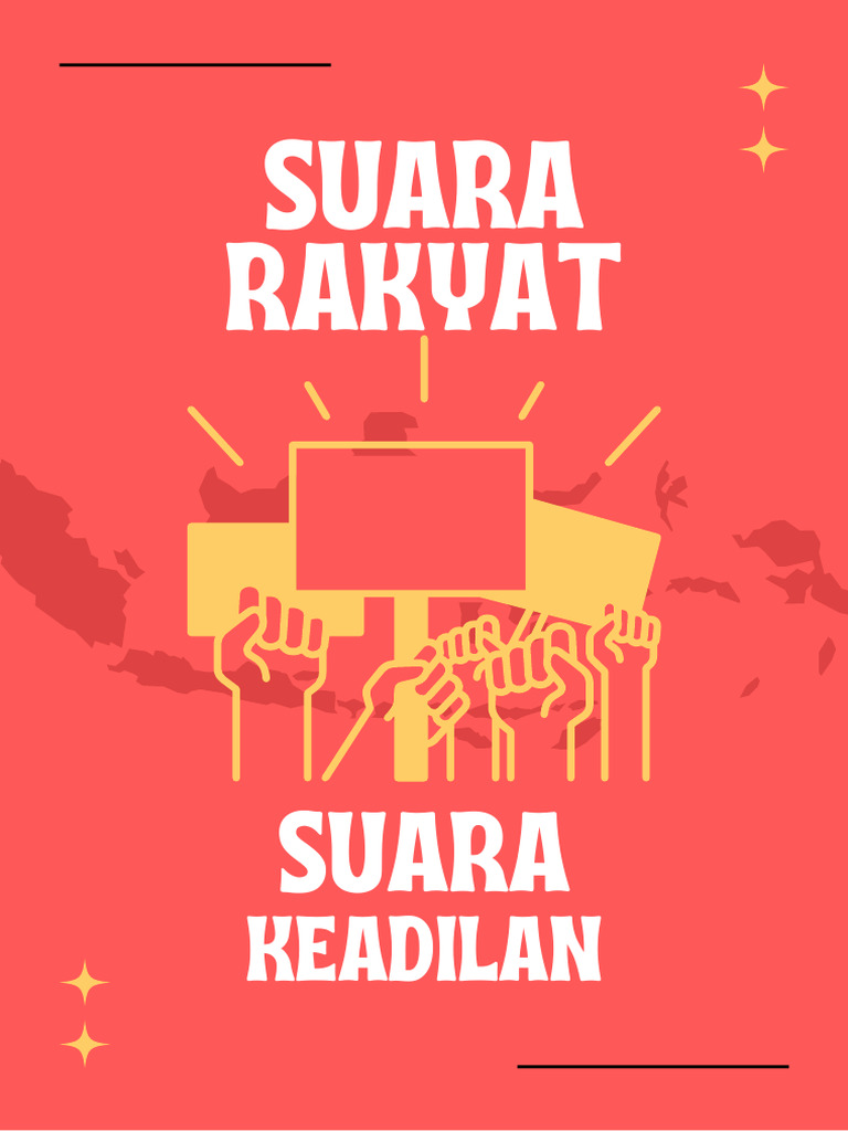 Merah Dan Putih Ilustrasi Suara Rakyat Suara Keadilan Poster - 20250901 ...