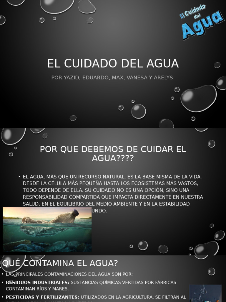 El Cuidado Del Agua | PDF | Agua | Residuos