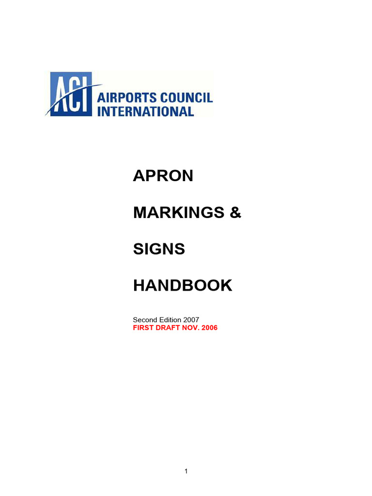 Apron Markings and Signs Handbook 2007 | PDF | Airport | Air Traffic ...