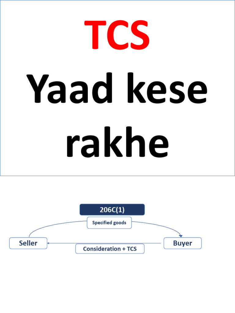 TCS Rates for Specified Goods and Services | PDF