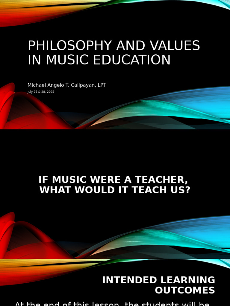 Philosophy and Values in Music Education | PDF | Teachers | Pedagogy