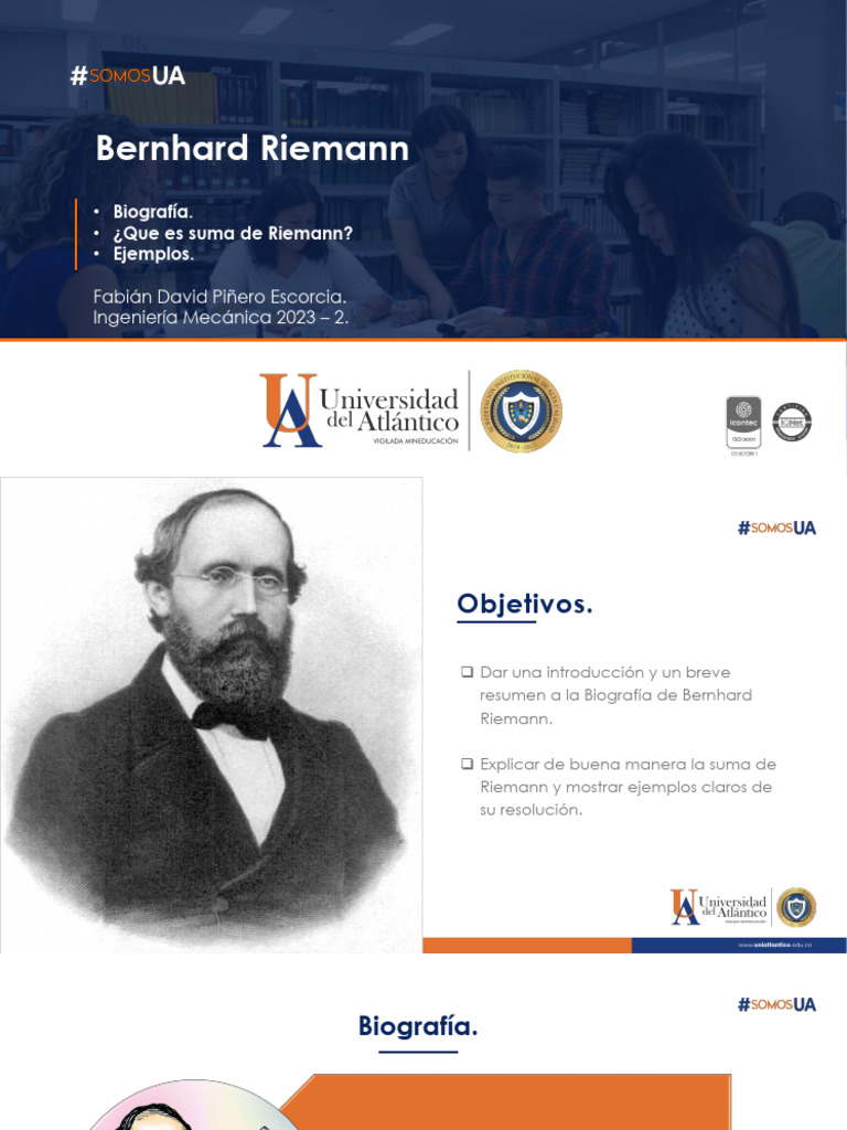 Biografía de Bernhard Riemann | PDF | Integral | Geometría